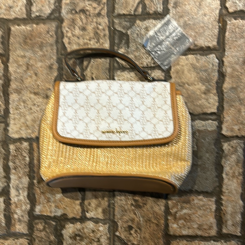 NWT Nanette Lepore Raffia Straw Crossbody Bag